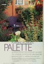 Better Homes & Gardens November 2002 Magazine Article: PLANTING A GARDEN PALETTE