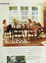 Better Homes & Gardens November 2002 Magazine Article: Classic COMES HOME