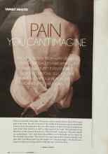 Better Homes & Gardens November 2002 Magazine Article: PAIN YOU CAN'T IMAGINE
