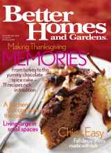 Better Homes & Gardens November 2002 Magazine Cover