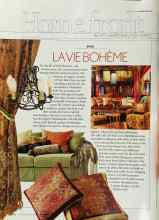 Better Homes & Gardens December 2002 Magazine Article: LAVIE BOHÈME