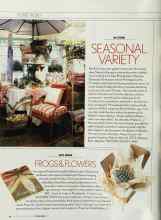 Better Homes & Gardens December 2002 Magazine Article: FROGS & FLOWERS