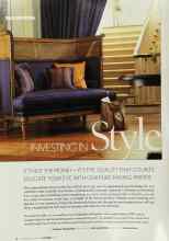 Better Homes & Gardens December 2002 Magazine Article: INVESTING IN Style