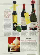Better Homes & Gardens December 2002 Magazine Article: 3 GREAT BOTTLES, 3 GREAT WRAPS