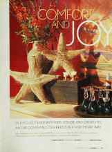 Better Homes & Gardens December 2002 Magazine Article: COMFORT AND JOY