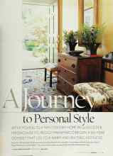 Better Homes & Gardens January 2003 Magazine Article: A Journey to Personal Style
