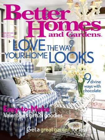 Better Homes & Gardens February 2003 Magazine Cover