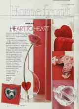 Better Homes & Gardens February 2003 Magazine Article: HEART TO HEART