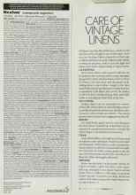 Better Homes & Gardens February 2003 Magazine Article: CARE OF VINTAGE LINENS