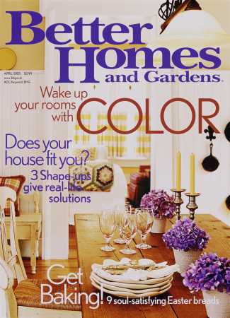 Better Homes & Gardens April 2003 Magazine Cover