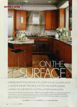 Better Homes & Gardens April 2003 Magazine Article: ON THE SURFACE