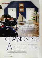 Better Homes & Gardens April 2003 Magazine Article: CHARTING A CLASSIC STYLE
