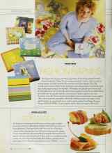 Better Homes & Gardens April 2003 Magazine Article: FASHION NAPKINS