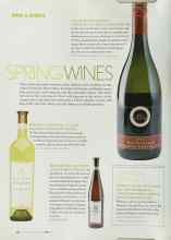 Better Homes & Gardens April 2003 Magazine Article: SPRING WINES