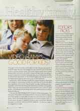 Better Homes & Gardens April 2003 Magazine Article: VIDEO GAMES: GOOD FOR KIDS?