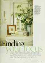 Better Homes & Gardens May 2003 Magazine Article: Finding your focus