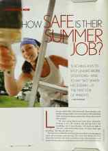 Better Homes & Gardens June 2003 Magazine Article: HOW SAFE IS THEIR SUMMER JOB?