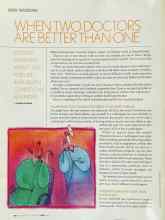 Better Homes & Gardens June 2003 Magazine Article: WHEN TWO DOCTORS ARE BETTER THAN ONE