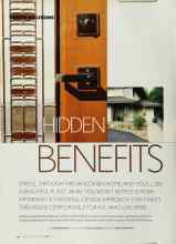 Better Homes & Gardens July 2003 Magazine Article: HIDDEN BENEFITS