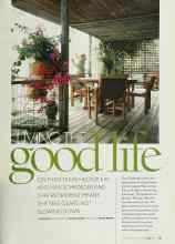 Better Homes & Gardens July 2003 Magazine Article: LIVING THE good life