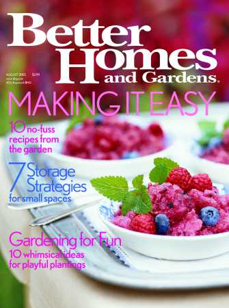 Better Homes & Gardens August 2003 Magazine Cover
