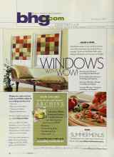 Better Homes & Gardens August 2003 Magazine Article: WINDOWS WITH WOW!