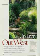 Better Homes & Gardens August 2003 Magazine Article: Up Front Out West