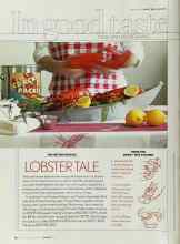 Better Homes & Gardens August 2003 Magazine Article: LOBSTER TALE