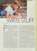 Better Homes & Gardens August 2003 Magazine Article: GIVING KIDS THE WRITE STUFF