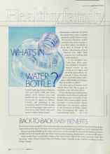 Better Homes & Gardens August 2003 Magazine Article: WHAT'S IN YOUR WATER BOTTLE?