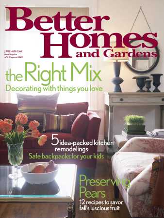 Better Homes & Gardens September 2003 Magazine Cover