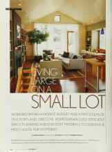 Better Homes & Gardens September 2003 Magazine Article: LIVING LARGE ON A SMALL LOT