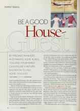 Better Homes & Gardens September 2003 Magazine Article: BE A GOOD House-Guest