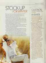 Better Homes & Gardens September 2003 Magazine Article: STOCK UP FOR WINTER