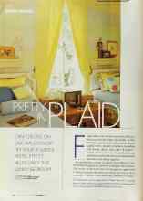 Better Homes & Gardens October 2003 Magazine Article: PRETTY IN PLAID