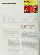Better Homes & Gardens October 2003 Magazine Article: Etiquette EXERCISES