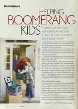 Better Homes & Gardens October 2003 Magazine Article: HELPING BOOMERANG KIDS