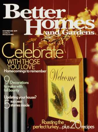 Better Homes & Gardens November 2003 Magazine Cover