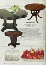 Better Homes & Gardens November 2003 Magazine Article: TABLE IT