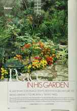 Better Homes & Gardens November 2003 Magazine Article: Peace IN HIS GARDEN