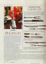 Better Homes & Gardens November 2003 Magazine Article: CARVING 101