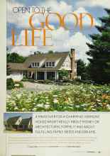 Better Homes & Gardens November 2003 Magazine Article: OPEN TO THE GOOD LIFE