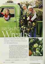 Better Homes & Gardens December 2003 Magazine Article: FRESH-PICKED Wreaths