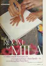 Better Homes & Gardens February 2004 Magazine Article: Making ROOM for MILA