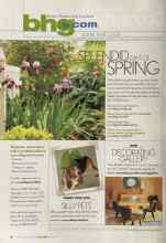 Better Homes & Gardens April 2004 Magazine Article: SPLENDID DAYS OF SPRING