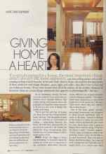 Better Homes & Gardens April 2004 Magazine Article: GIVING HOME A HEART