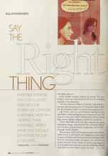 Better Homes & Gardens May 2004 Magazine Article: SAY THE Right THING