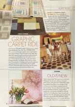 Better Homes & Gardens June 2004 Magazine Article: GRAPHIC CARPET RIDE