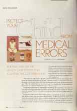 Better Homes & Gardens June 2004 Magazine Article: PROTECT YOUR Child FROM MEDICAL ERRORS