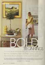 Better Homes & Gardens August 2004 Magazine Article: BOLD BEGINNINGS
